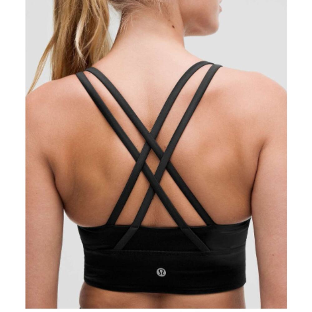 lululemon athletica Black Crossback Strappy Sports Bra
